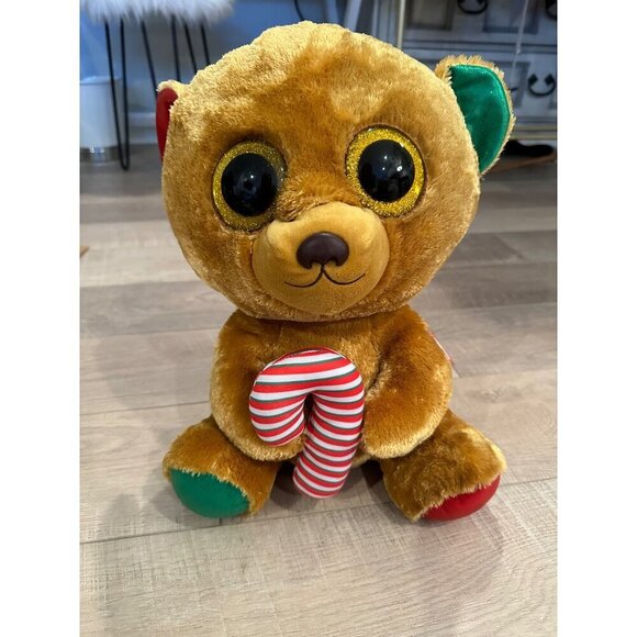 TY TYSILK CHRISTMAS BOO BEAR LARGE BELLA 14" DECEMBER 5 - Picture 2 of 13
